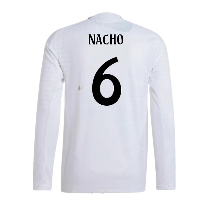 2024-2025 Real Madrid Authentic Long Sleeve Home Shirt (Nacho 6)-SoccerKits Hub | Buy Soccer Jerseys Online